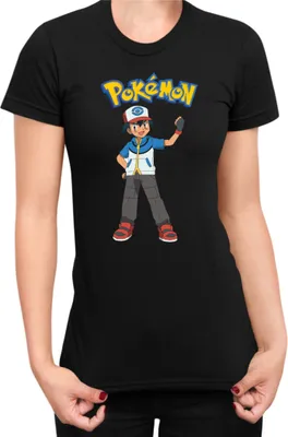Obrázek produktu pro Dámské Tričko Japan Manga Anime Comics Pokemon 015, Lady S / Černá