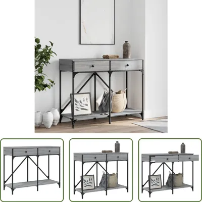 Produktbild von The Living Store Konsolentisch Grau Sonoma 100x39x78,5 cm Holzwerkstoff