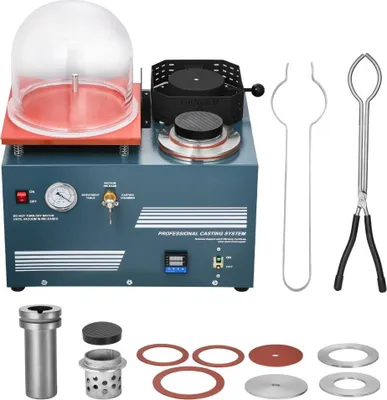 Produktbild von Vakuum-Einbettgussmaschine 2L - Metallschmuck-Gießwerkzeug - Für Silber, Gold & Kupfer Schmuckherstellung