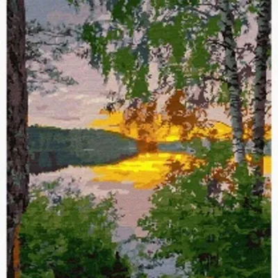 Produktbild von NORIMPEX Kleiner Ofen nach Nummer See im Wald 40x50cm