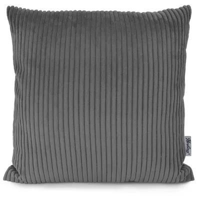 Produktbild von Herlag Dekokissen ELLA 40x40cm, Cord, flauschig,mit Innenkissen, waschbar bis 40°C,  100 , Grau
