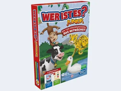A product box for a children's board game, featuring cartoon animals.