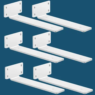 Productafbeelding van 6-delige Stalen Rekdrager Set, Wit