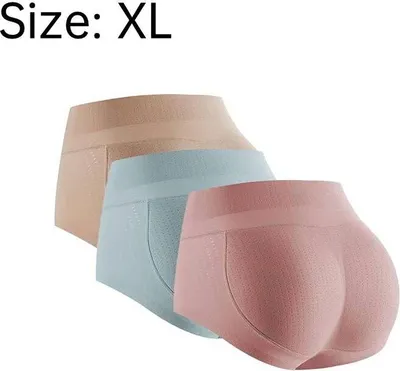 Zdjęcie produktu dla 3 PIECES Damski gorset modelujący sylwetkę, gorset wyściełany bezszwowo modelujący biodra, gorset z wysoką talią, różowy+beżowy+niebieski, XL