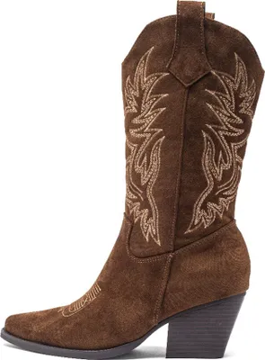 Produktbild von Cowboylaarzen Bruin Suedine Stiksels