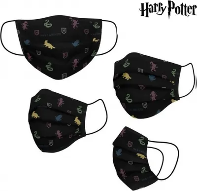 Obrázok produktu pre Opakovane použiteľná textilná hygienická maska Harry Potter Adult Black