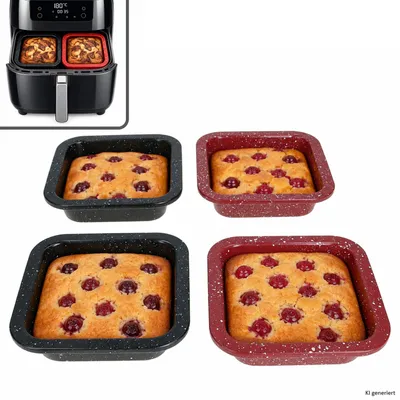 Produktbild von 4er Set Cina Backform quadratisch 12x12cm Airfryer Backofen Auflauf