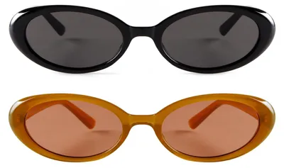 Produktbild von Laurinny 90er Retro Sonnenbrille für Damen Herren Oval Sonnenbrille Schmal