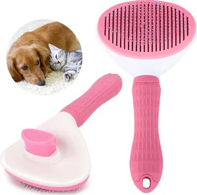 Produktbild von Selbstreinigende Haustierbürste Universal Hunde Katzen Fellpflege Massage