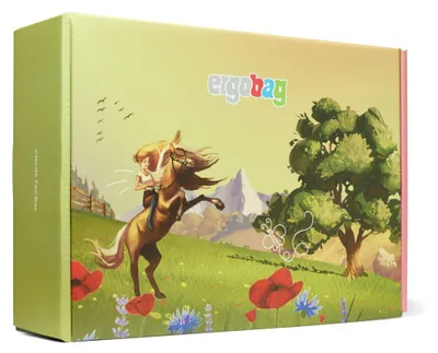 Produktbild von ergobag Klettie Schulranzen-Zubehör Fan Box Pferde mehrfarbig