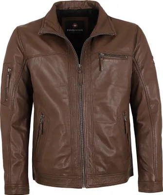 Produktbild von Redpoint - Herren Lederjacke Neuseeländisches Lammnappa dunkelbraun : 56