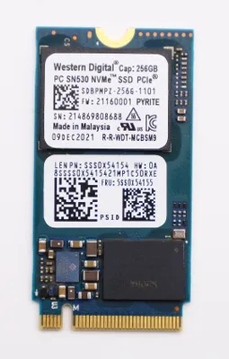 Produktbild von Western Digital PC SN530 NVMe SSD 256GB interne Festplatte M.2 2242 SDBPMPZ-256G
