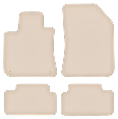 Produktbild von DURBAN Beige Velours-Fußmatten-Set für Peugeot 308 II Schrägheck (2013-)