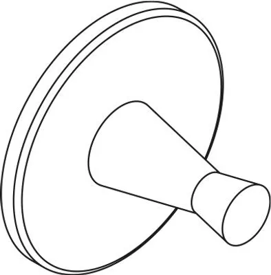Produktbild von pba 01 Wandhaken antisuizid, Edelstahl lackiert, 34mmxDurchm.50mm