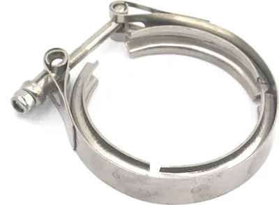 Obrázek produktu pro Svorka na výfuk turba, univerzální, nerezová ocel, 2,5 palce (63 mm), V-pás, šroub M6