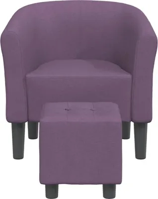 Produktbild von "2026 Aktion"Einzelsessel moderne - CLORIS - Relaxsessel - Clubsessel, mit Fußhocker Lila Stoff - 70 x 56 x 68 cm - NeuMöbel4864531
