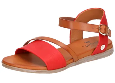 Produktbild von Mustang Damen Sandale Schnalle Riemen flach 1424-807, Größe:38 EU, Farbe:Rot