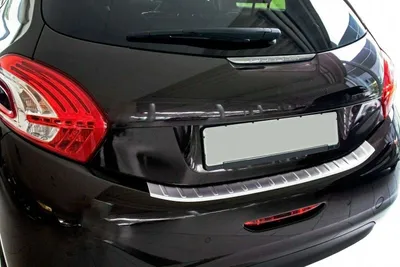Obrázek produktu pro Matná ochrana nárazníku z nerezové oceli pro PEUGEOT 208 | 2012-2019 | se zkosením