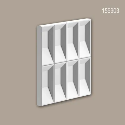 Produktbild von Profhome 159903 3D Wandpaneel Wandvertäfelung Akustikpaneel 41,6 x 41,6 cm
