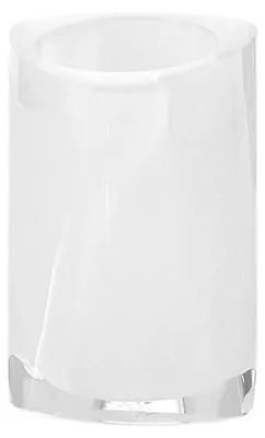 Produktbild von Gedy 4698s200300 – Zahnputzbecher g-twist weiß satiniert