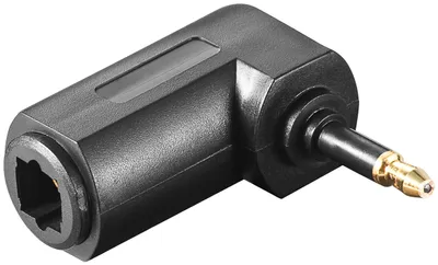 Zdjęcie produktu dla Adapter kątowy 3,5 mm (90° szt.) - Toslink (Bu.) czarny