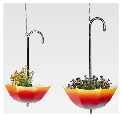 Produktbild von Blumenampel aus Metall im 2er Set für Innen und Außen