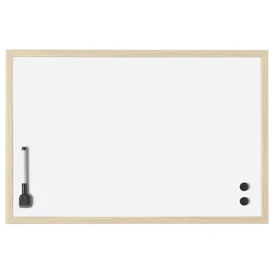 Produktbild von Whiteboard mit Holzrahmen 390x290mm inklusive 1 Marker und 2 Magnete