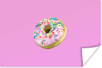 Produktbild von MuchoWow® Poster Bunter Donut 180x120 cm - Fotoplakat
