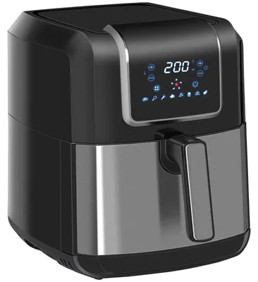Image de Friteuse à air - Friteuse à air chaud - Appareil de cuisine - avec écran tactile LED - Minuterie - 8 programmes - 1700W - 6,5L