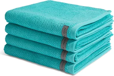 Produktbild von Ross Selection 4 X Handtuch im Set Frottee aus Bio Baumwolle 540 g/m², Weich saugstark und schnell trocknend, Gewebte Bordüre in vielen Farben