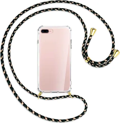Produktbild von Handykette Backcover-Schutzhülle mit Band (Metall goldfarben) für Apple iPhone 7 Plus / 8 Plus - camouflage