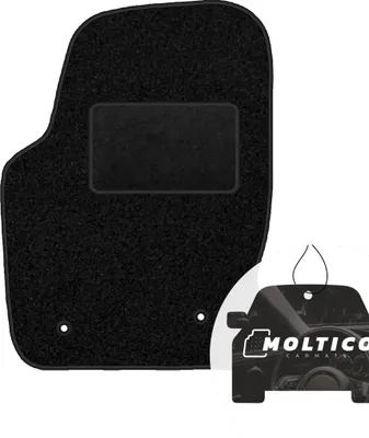 Produktbild von moto-MOLTICO Fahrer Fußmatte Auto Velours Fahrerseite Autoteppiche Schwarz Fahrermatte 1-teilig passend für Ford Focus I 1996-2000