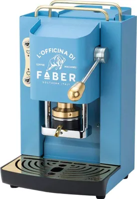 Immagine prodotto di Faber Pro Deluxe Macchina per Caffè con pressacialda in ottone Telaio in Acciaio Turchese