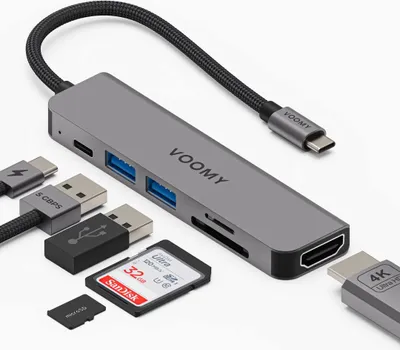 Produktbild von VOOMY Connect H6 – 6-in-1-Hub – 4K HDMI – 100 W USB-C