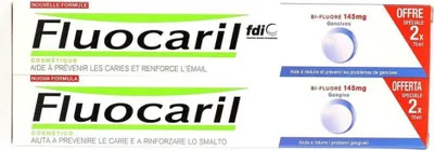 Image de Fluocaril Pâte dentaire bi-fluorée 145mg 2 x 75ml