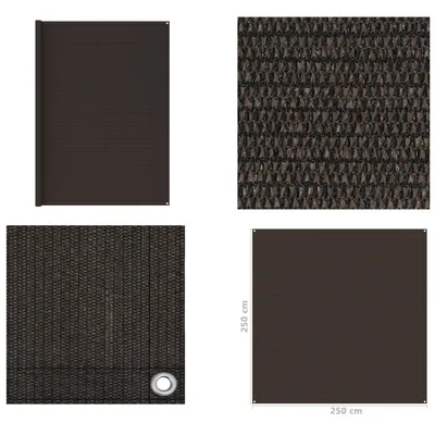 Zdjęcie produktu dla vidaXL Dywanik namiotowy 250x250 cm brązowy - Dywanik namiotowy - Dywaniki namiotowe - Dywaniki kempingowe - Dywaniki kempingowe