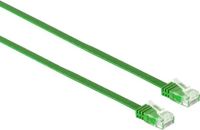 Produktbild von Patchkabel-Flachkabel U/UTP cat. 6 slim grün 0,25m