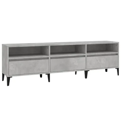 Image de vidaXL Armoire TV gris béton 150x30x44,5 cm Bois composite
