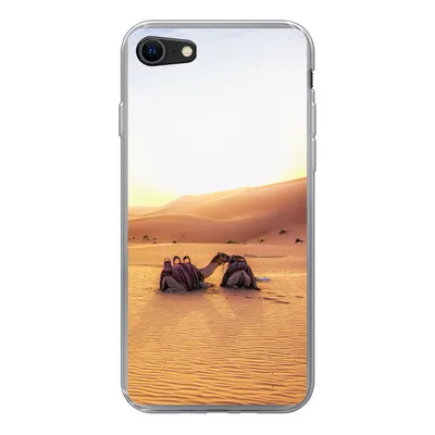 Produktbild von MuchoWow® Handyhülle Schutzhülle Hülle für iPhone 7 Kamel - Wüste - Sand Silikon Softcase Handy Hülle - Kartenhalter