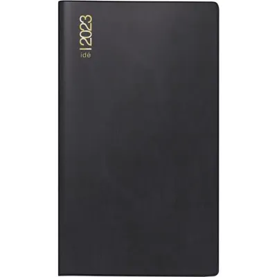 Produktbild von Taschenkalender TM11 8,7x15,3cm 1 Monat/2 Seiten Kunststoff schwarz 2023