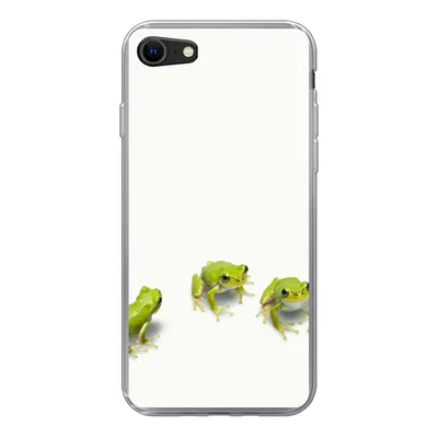 Produktbild von MuchoWow® Handyhülle Schutzhülle Hülle für iPhone 8 Frosch - Tiere - Grün Silikon Softcase Handy Hülle - Schutzhaube