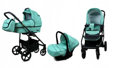 Image de BabyLux® AIR | Kit chaton 3en1 | Sage | Kit combiné | Kit combiné | Chaton + Lit bébé + Siège auto / Berceau auto