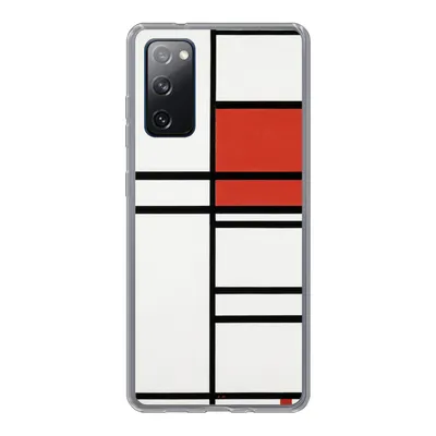 Produktbild von MuchoWow® Handyhülle Schutzhülle Hülle für Samsung Galaxy S20 FE Komposition mit Rot und Weiß - Piet Mondrian Silikon Softcase Handy Hülle - Abdeckung