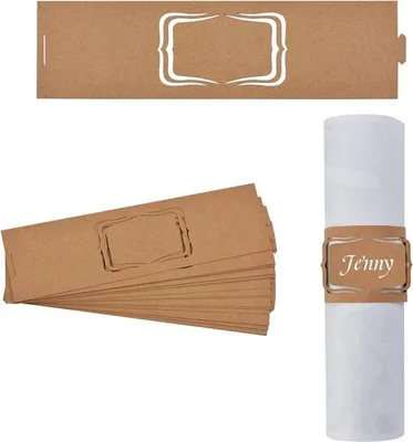 Produktbild von Famanu Serviettenring - Kraftpapier, 50 Stück