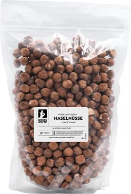Produktbild von Haselnüsse, ganz, Haselnusskerne, geschälte Haselnüsse, 1kg