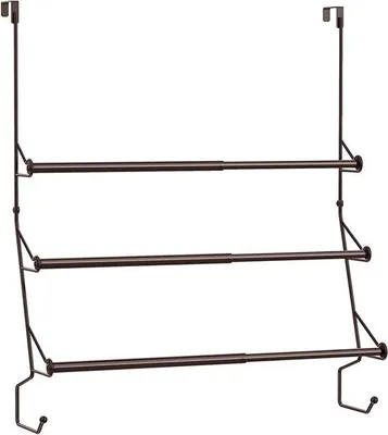 Immagine prodotto di Portasciugamani Famanu con 3 barre - regolabile, senza foratura, color bronzo
