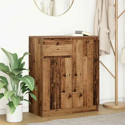 Obrázek produktu pro vidaXL Příborník se zásuvkou vzhled rekultivovaného dřeva 71x35x84 cm materiál na bázi dřeva