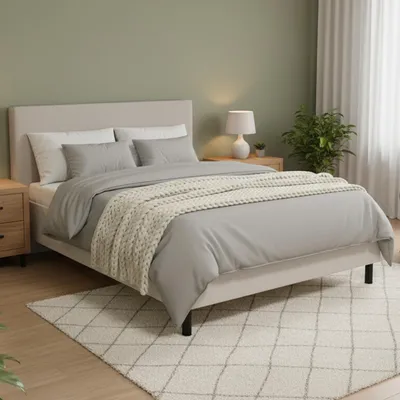 Image de Pavarolo - Lit Double, Beige, Taille Matelas 180x200 cm