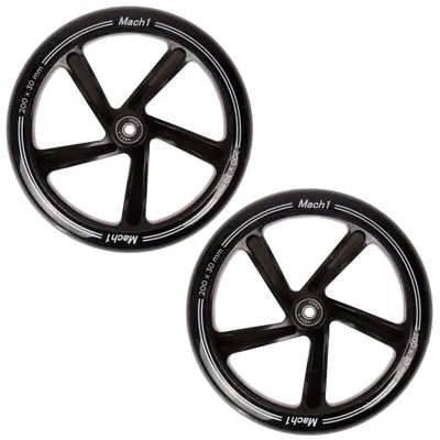 Produktbild von Cityroller Rollen-Set 2 Stück 200×30 mm – Big Wheel Ersatzrollen für Kickscooter