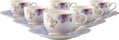 Produktbild von Villeroy & Boch Mariefleur Gris Basic Espressotasse mit Untertasse 50 ml 6er Set